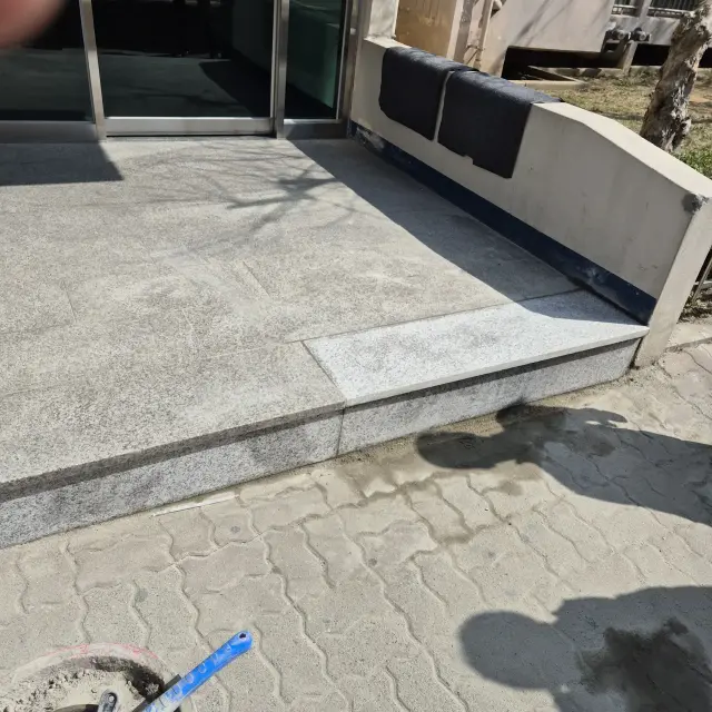 계단대리석보수 계단 챌판 상판 대리석 교체 작업
