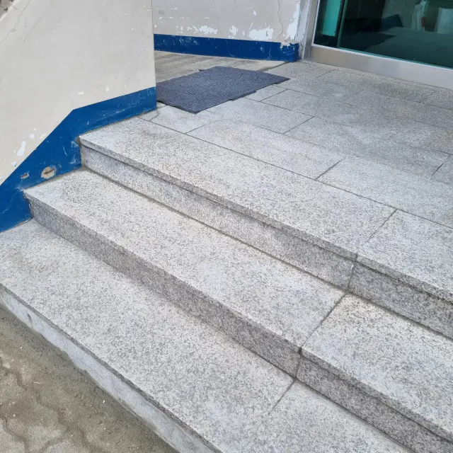 계단대리석보수 바닥 들뜬 대리석 재사용 수리 현장